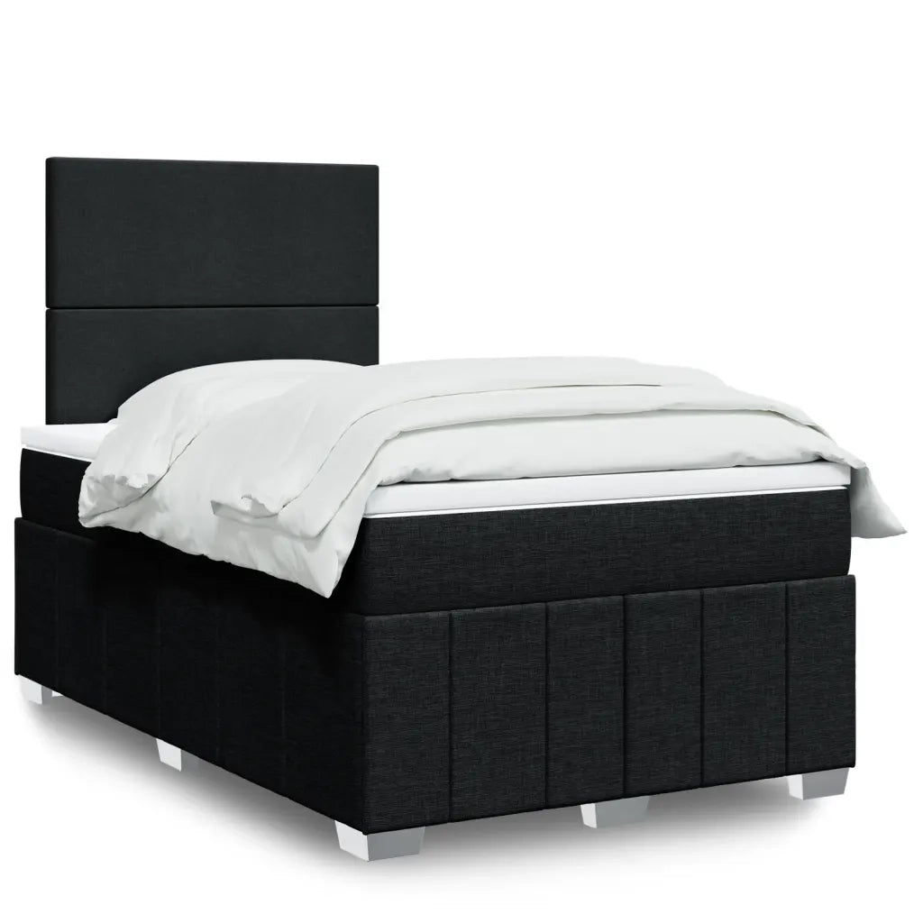 Giroletto a Molle con Materasso Nero 120x190 cm in Tessuto 3291602