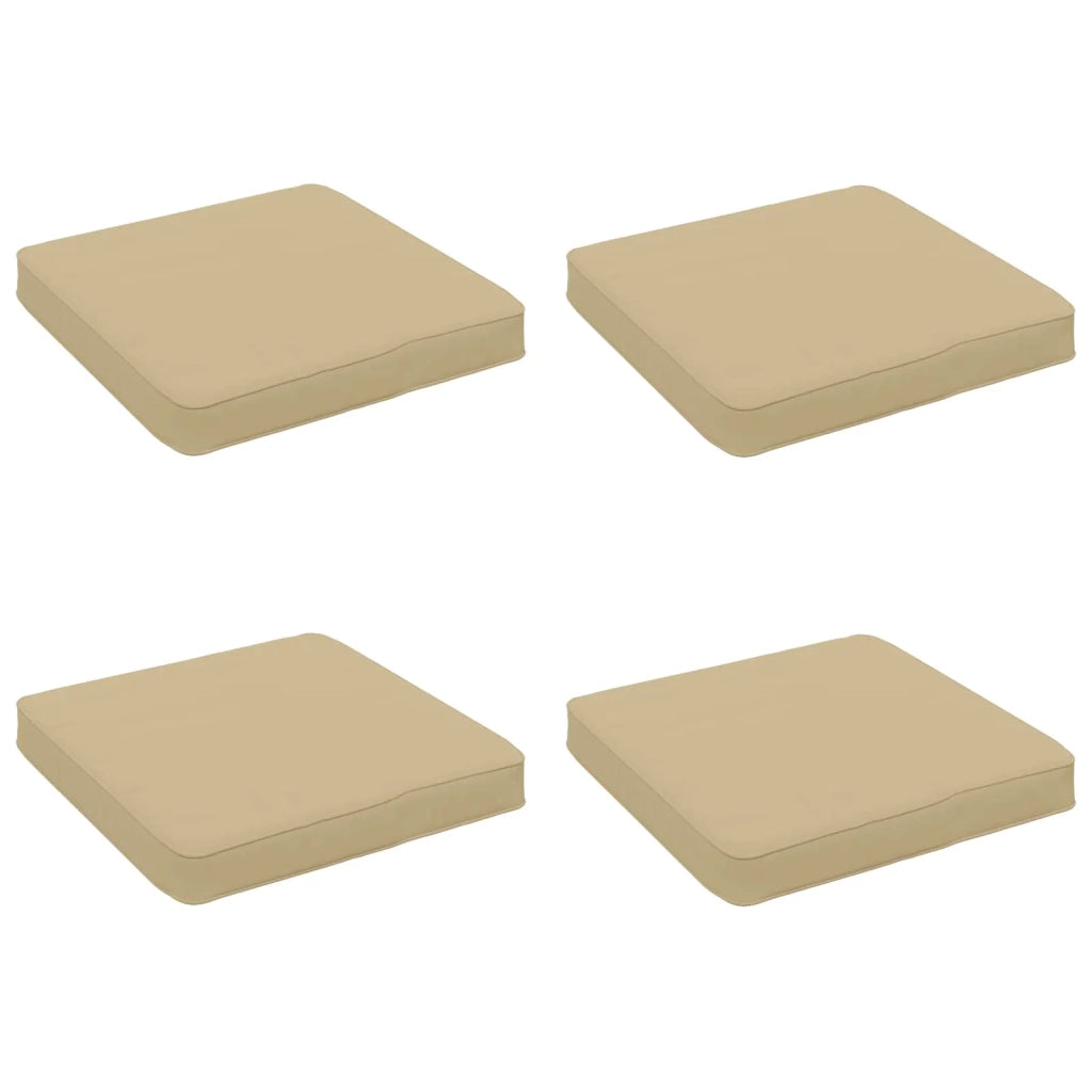 Cuscini per Sedia in 4 Pezzi VUGHT 4 pcs 100% Poliestere Beige 946280