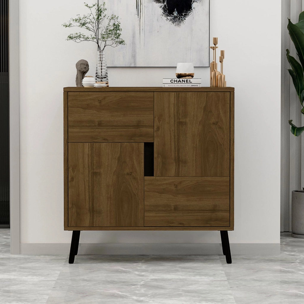 Credenza in legno "Darien" - 76 x 35 x 79 cm - Marrone