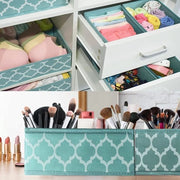 Sistema di organizzazione a scomparsa per armadio, cassetti per abbigliamento, scatole di archiviazione per abbigliamento, scatola pieghevole per calze, mutande, cravatte, set di 12 (blu)