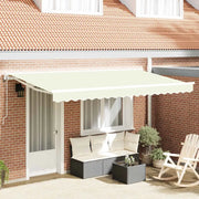 vidaXL Tenda Retrattile Crema 400x200 cm Tessuto