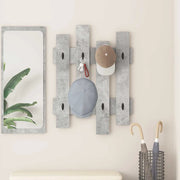 Appendiabiti a muro A parete Grigio cemento 60 x 3 x 82 cm 874478