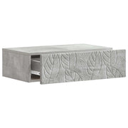 Tavolino da Parete Laterale | Tavolo laterale | Tavolino Grigio Cemento 59 x 34,5 x 17 cm