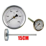 TERMOMETRO FORNO LEGNA BARBECUE 0 - 500 GR sonda rigida 15 cm TEMPERATURA - UNIVERSALE