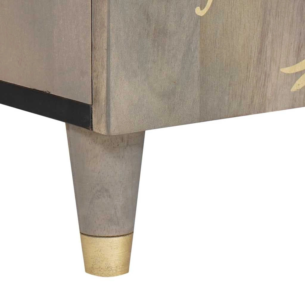Mobile TV moderno e minimalista con pratico contenitore 105 x 33 x 46 cm in legno di mango grigio 02_0057882