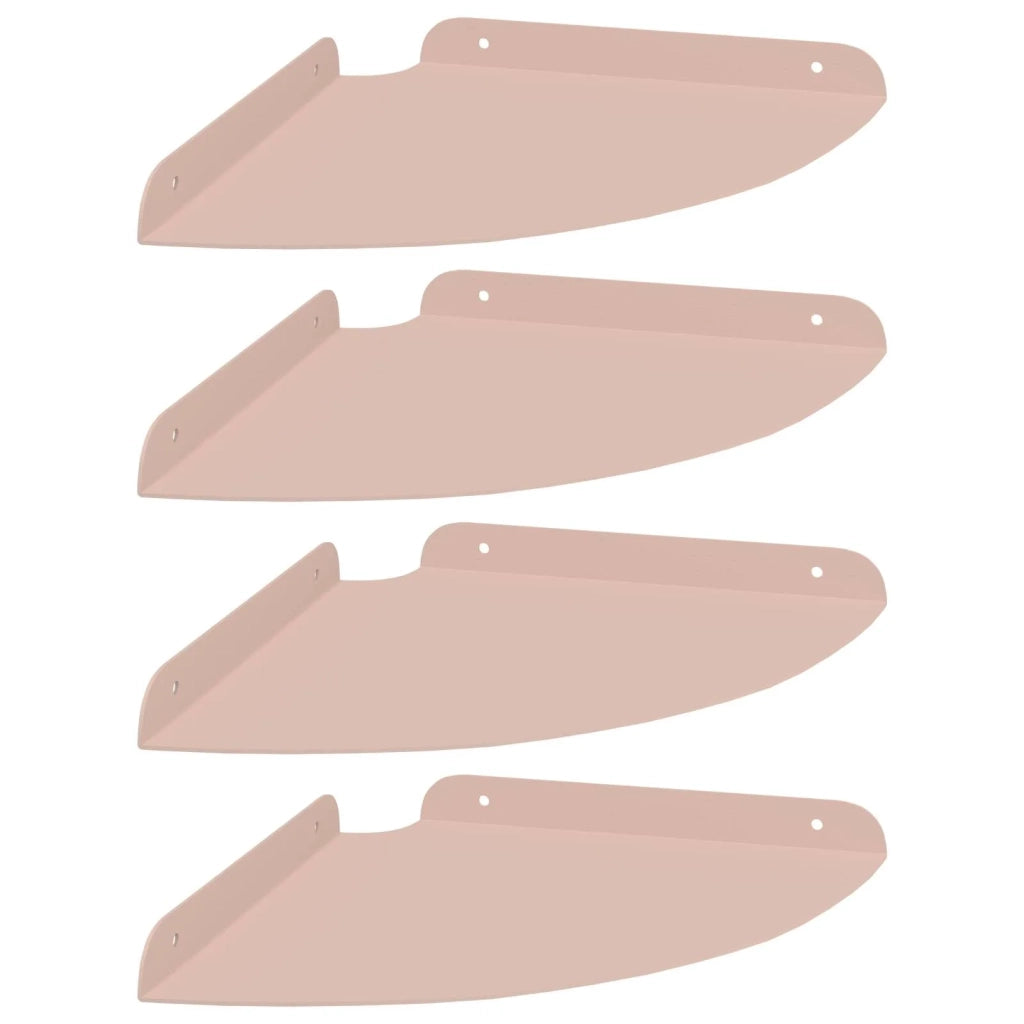 Mensola sospesa con lo scaffale 4 pcs Rosa 24 x 24 x 2 cm