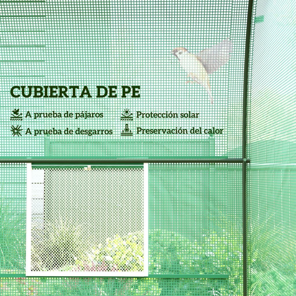 Serra da Giardino Tunnel 2,5x2x2 m ¨C Xylo ¨C Copertura PE 140 g/m2 Verde per Piante Verdure Esterno