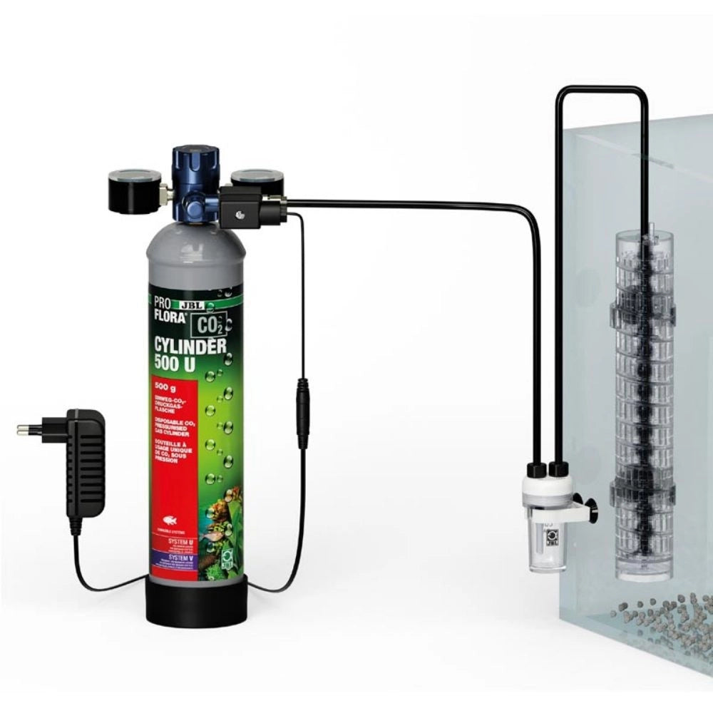 Jbl Proflora CO2 Advanced System U - Impianto Co2 con Bombola usa e getta 500g ed elettrovalvola