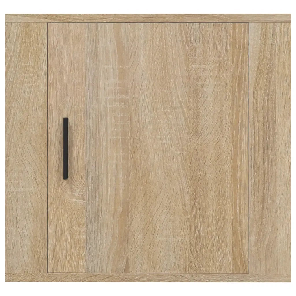 Set di 2 Comodini | Armadio da Notte | Mobiletto da notte a Muro Rovere Sonoma 50x30x47 cm
