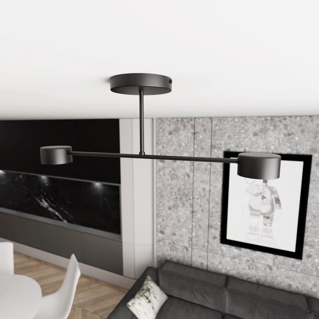 Lampada a sospensione HALO in acciaio nero opaco