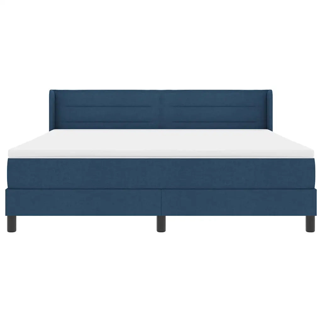 Letto a molle con testiera Blu 200 x 180 cm Tessuto 3341061