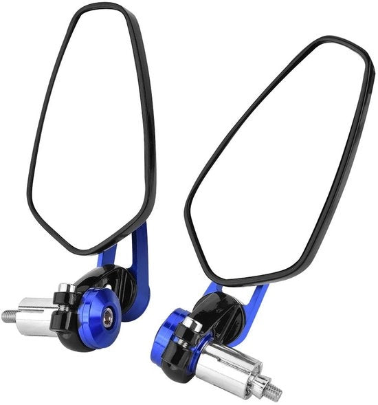 Specchi Retrovisori 360 Gradi Regolabili per Motocicletta - Materiale in Lega di Alluminio - Duraturo - Forma Universale - Vetro Ottico Chiarezza - Specchi per Motocicletta