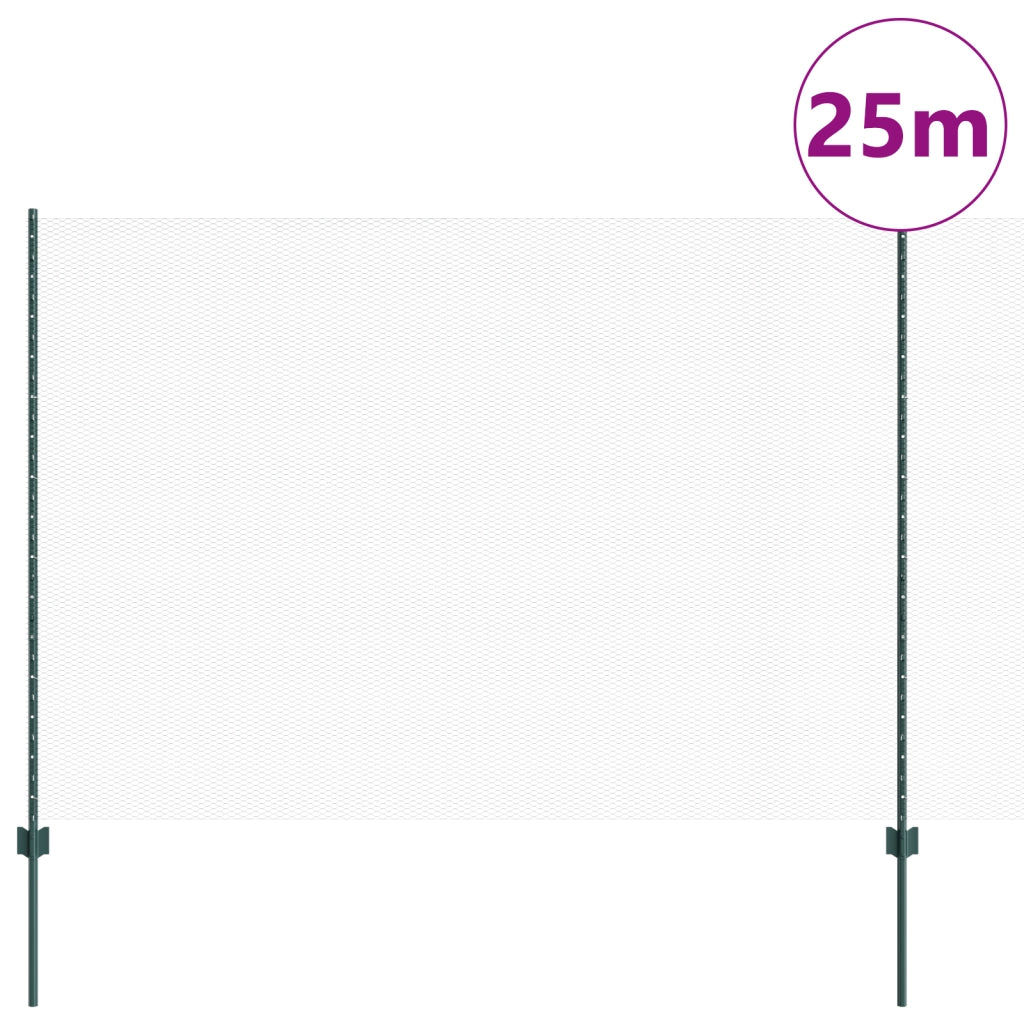 Pali per Recinzione  11 pcs U-Channel Verde 160 cm Acciaio