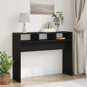 Tavolo Consolle Nero Rovere 105x30x80 cm in Legno Ingegnerizzato