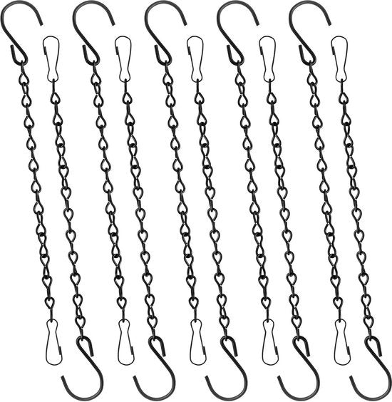 Supporto per piante in metallo a catena 95 pollici - Catene per piante, alimentatori per uccelli, gong per vento - Lampioni, cartelloni, lampade per foto, ornamenti outdoor e indoor