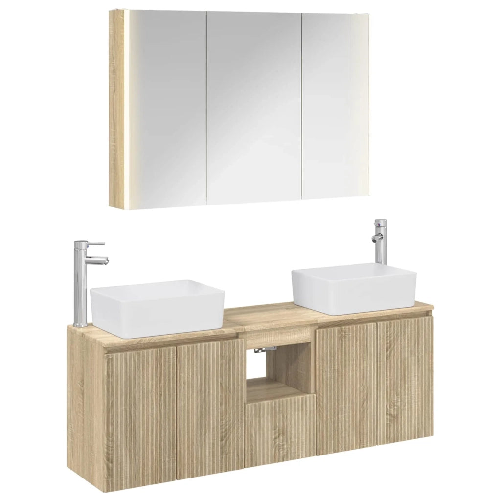 Set di Armadi da Bagno 4 pcs Rovere Sonoma Legno ingegnerizzato 3406425
