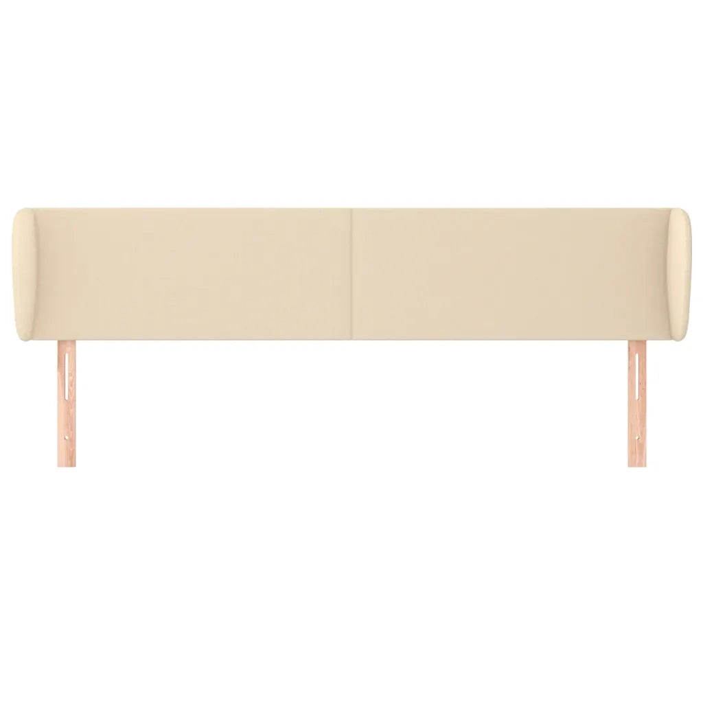 Testiera | Testata ad Orecchio Crema 183x23x78/88 cm in Tessuto
