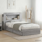 Telaio del letto con storage Sonoma grigio 100 x 200 cm