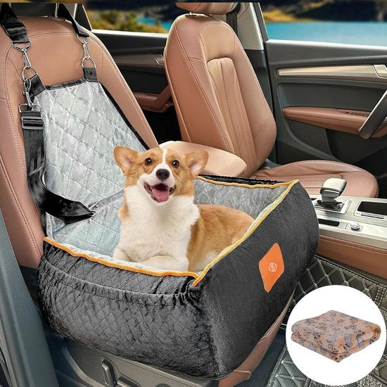 Hondenmand Auto con Cintura - Sedia per Cani Auto - Autostoletto per Cani - Sedia per Cani con Cintura