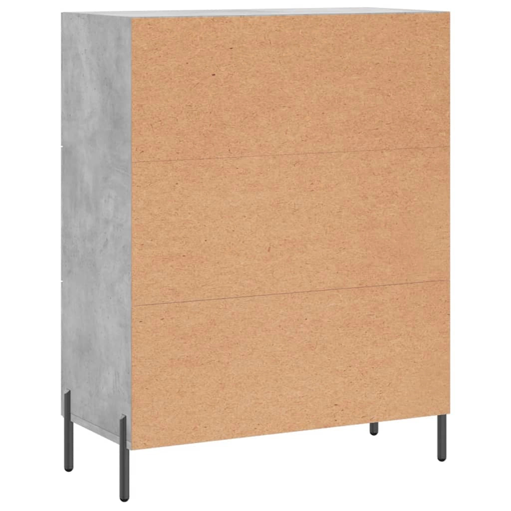 Buffet credenza cassettiera armadio mobile contenitore organizer per cucina soggiorno salotto 69,5 x 34 x 90 cm legno ingegnerizzato grigio 02_0032021