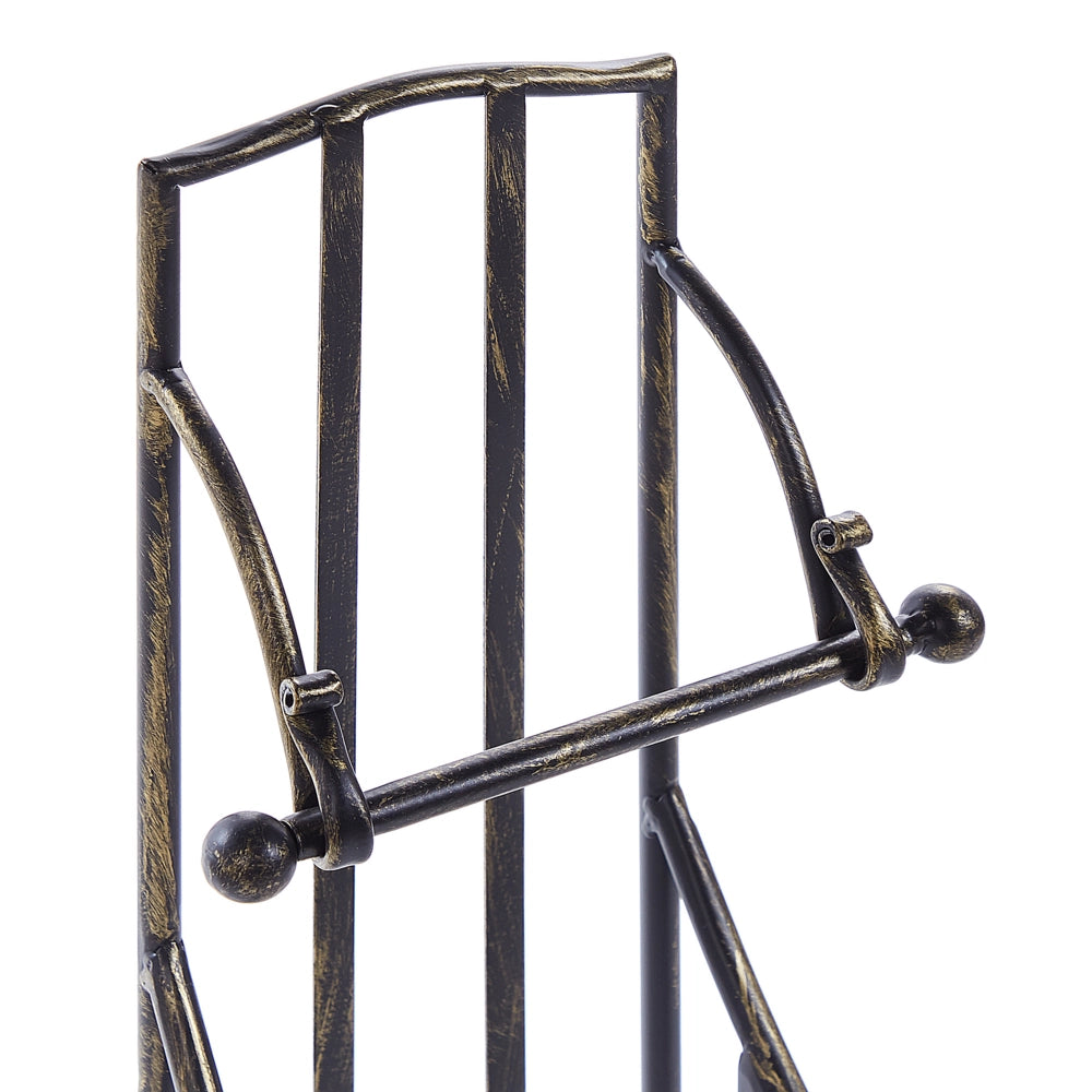 Porta rotoli di carta igienica in metallo 68 cm nero in stile vintage retrò