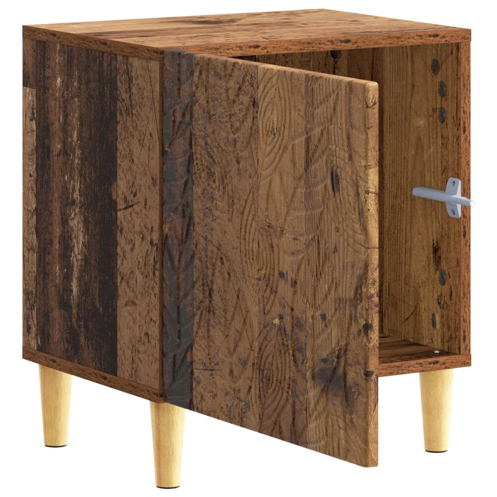 Set di 2 Comodini | Armadio da Notte | Mobiletto da notte Legno antico 43 x 34,5 x 50 cm