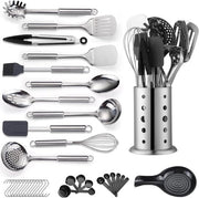 Set di utensili da cucina in acciaio inossidabile - resistente alla lavastoviglie - 39 pezzi