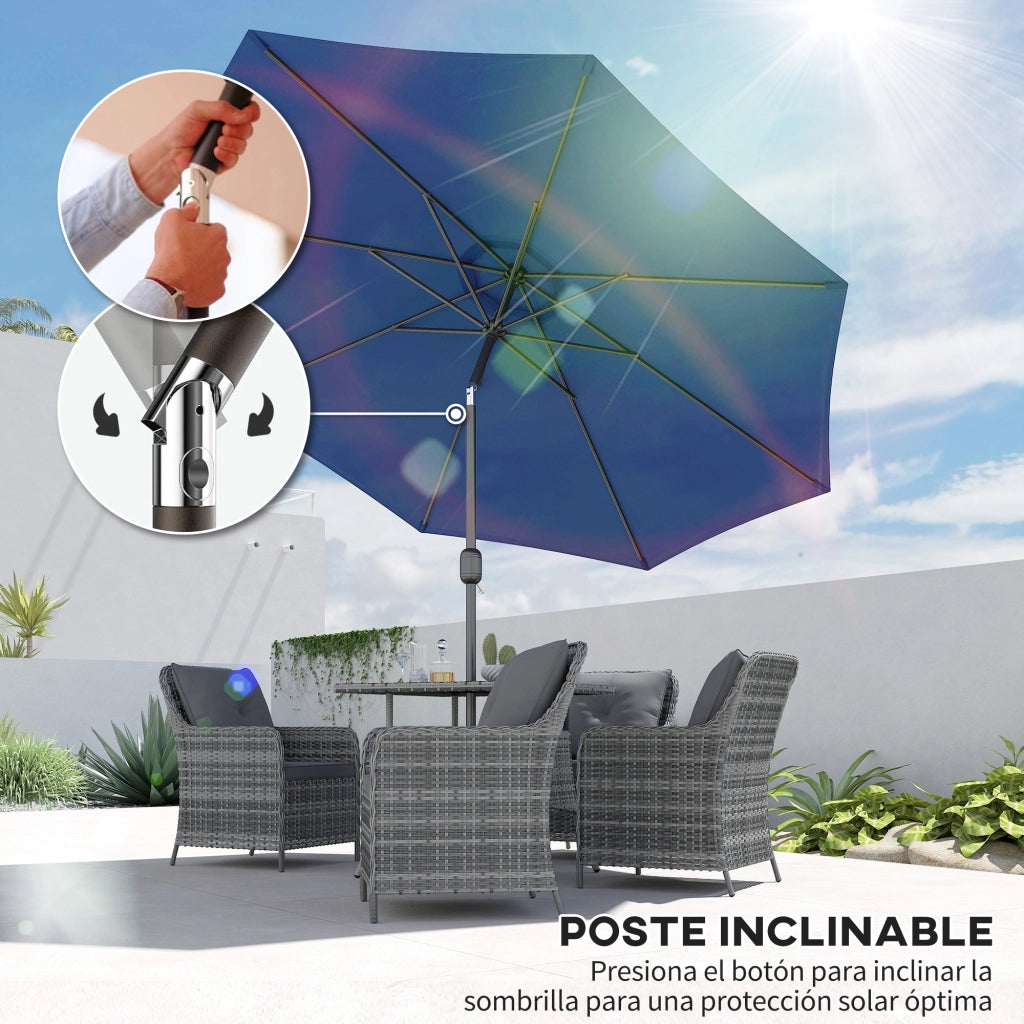 Ombrellone da giardino ¨C Zephmum ¨C Blu ?295x250cm