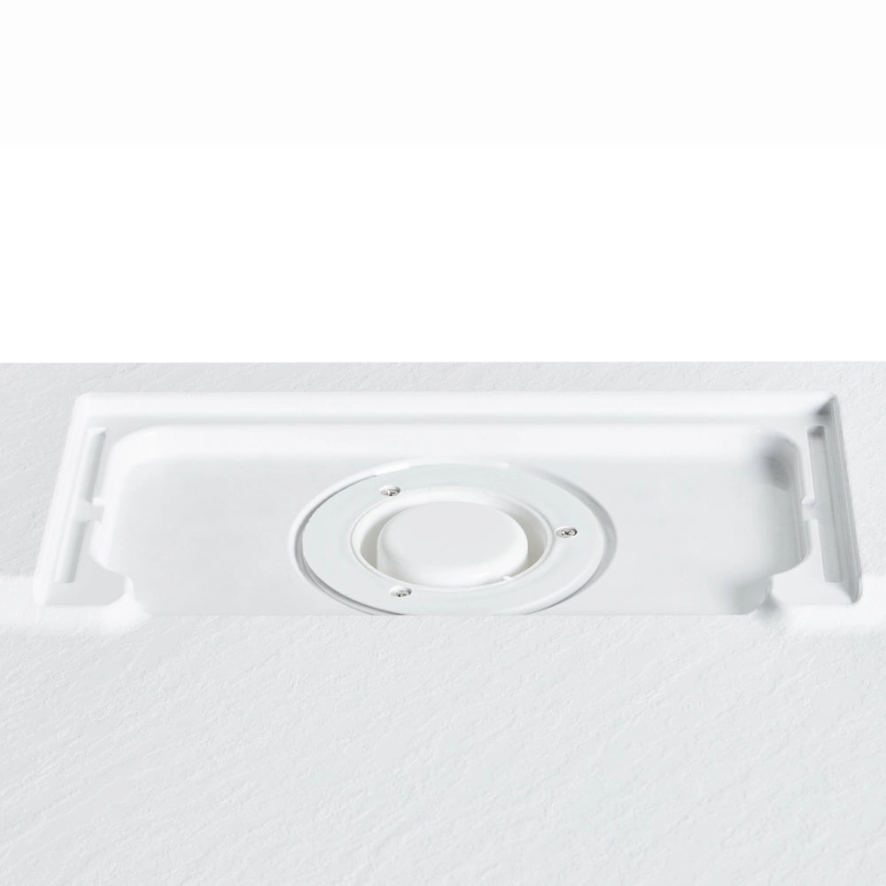 Piatto doccia con scarico bianco SMC 80 x 100 x 3 cm effetto pietra naturale minimalista	Piatto doccia con scarico bianco SMC 80 x 120 x 3 cm effetto pietra naturale minimalista