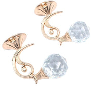 Due Corda per Tende - Cristalli a Sostegno - Stile Retro - Rame - 6,6 x 4,6 cm - Elegante e Sostenibile - Gancio