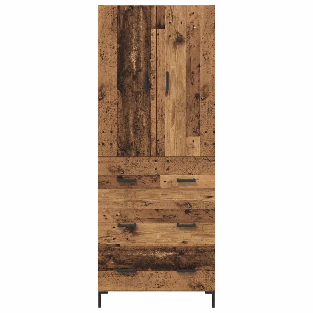 Credenza | Madia | Buffet da pranzo | Armadio da pranzo Legno vecchio 69,5 x 34 x 180 cm Legno multistrato