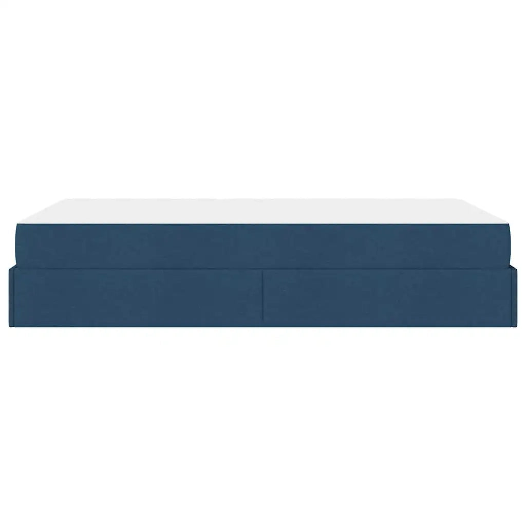 vidaXL Struttura del letto con materasso Blu 120 x 200 cm Tessuto
