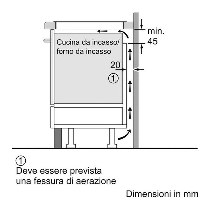 Bosch Serie 2 PUG611AA5E piano cottura Nero Superficie piana 60 cm Piano cottura a induzione 4 Fornello(i)
