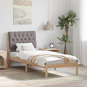 Letto con Testiera Rivestita con testiera Marrone 75 x 190 cm 878862