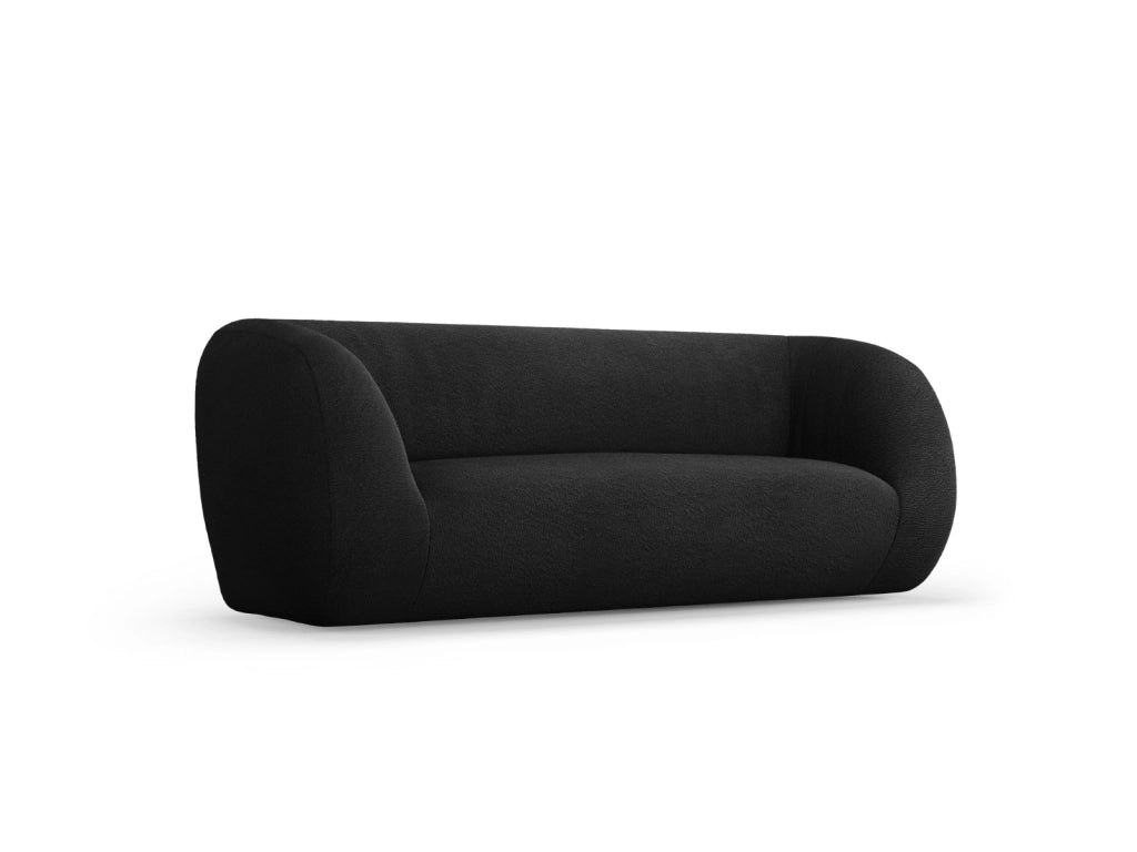 Cosmopolitan Design - Divano "Essen" 2 posti in bouclé nero 