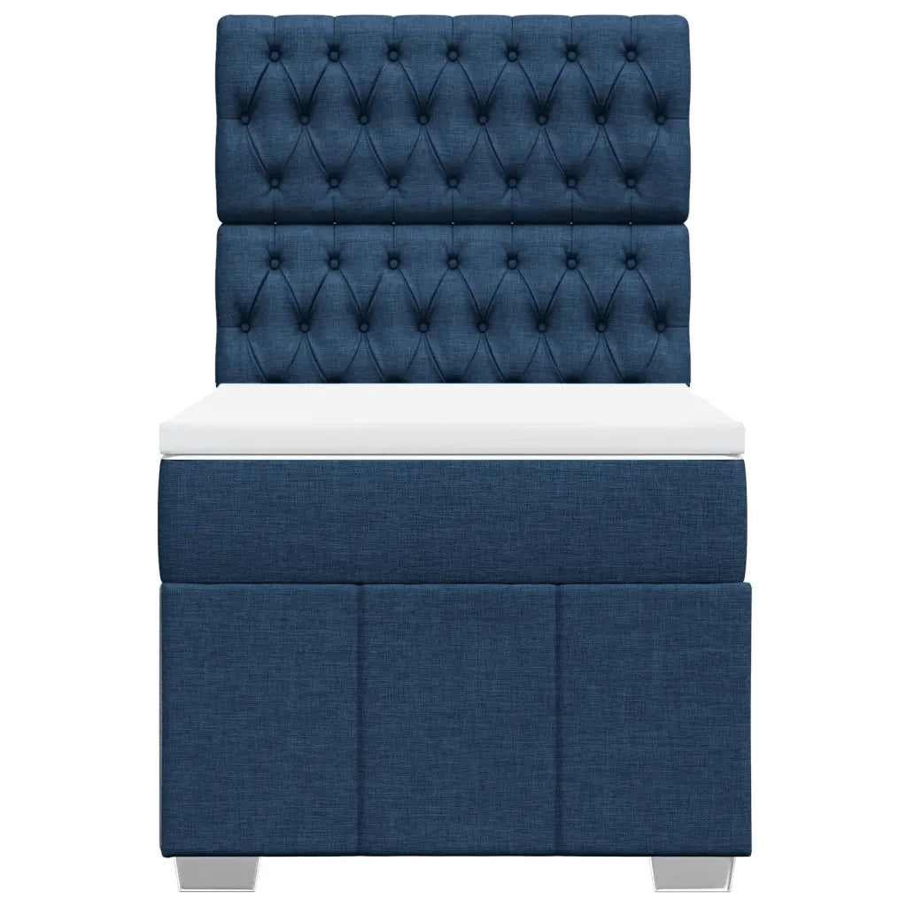 Giroletto a Molle con Materasso Blu 80x200 cm inTessuto