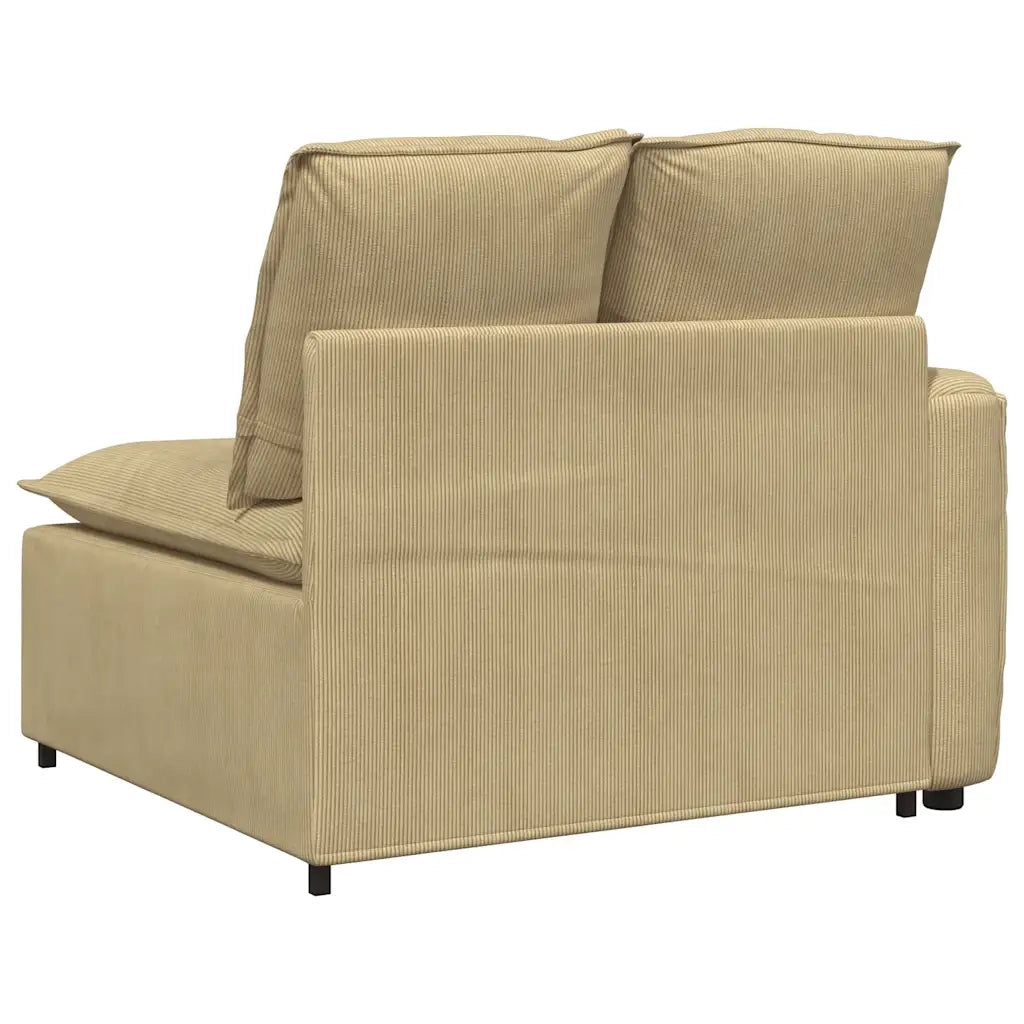 Modulo Terminale Bracciolo Divano Modulare con Cuscini Verde Grigio 100 cm CFW3160675