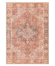 Tappeto arredo casa ORIENTAL SHIRAZ ROSA SALMONE cm.190x290 riproduzione disegno persiano classico in stile vintage. Tappeto lavabile per salotto, soggiorno, camera da letto.