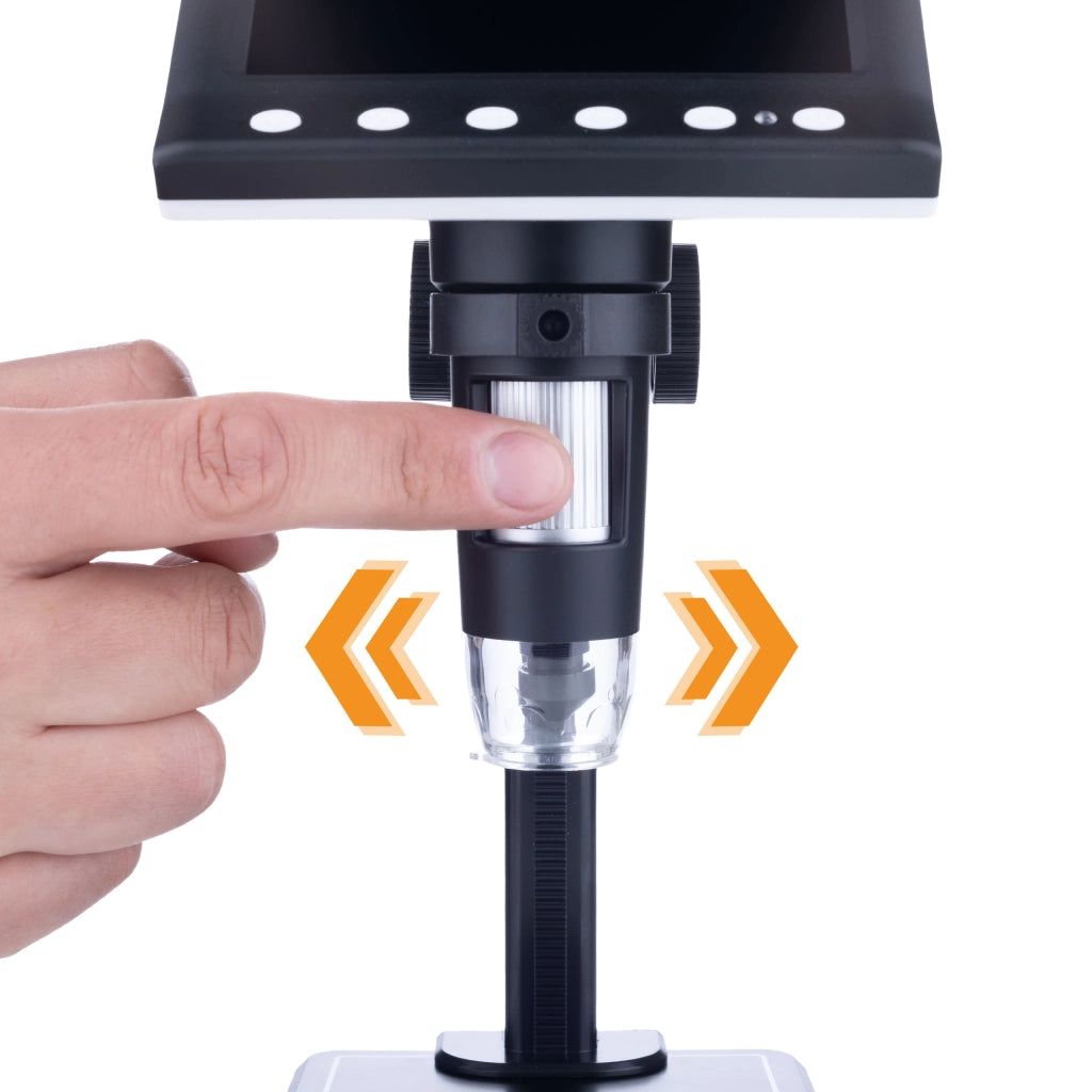 Mikroscopio Digitale DM7-B1 – Schermo LCD 4,3" | Ingrandimento 40X-1000X | Connessione PC, 8 LED Regolabili, MicroSD