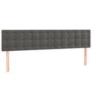 Testiera | Testata Grigio Scuro 160x5x78/88 cm in Velluto