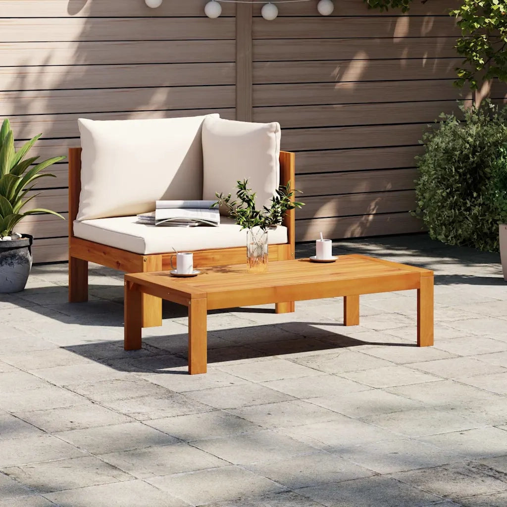 Set Divani da Giardino 2pz | Set Salotto da Giardino con Cuscini Legno Massello di Acacia