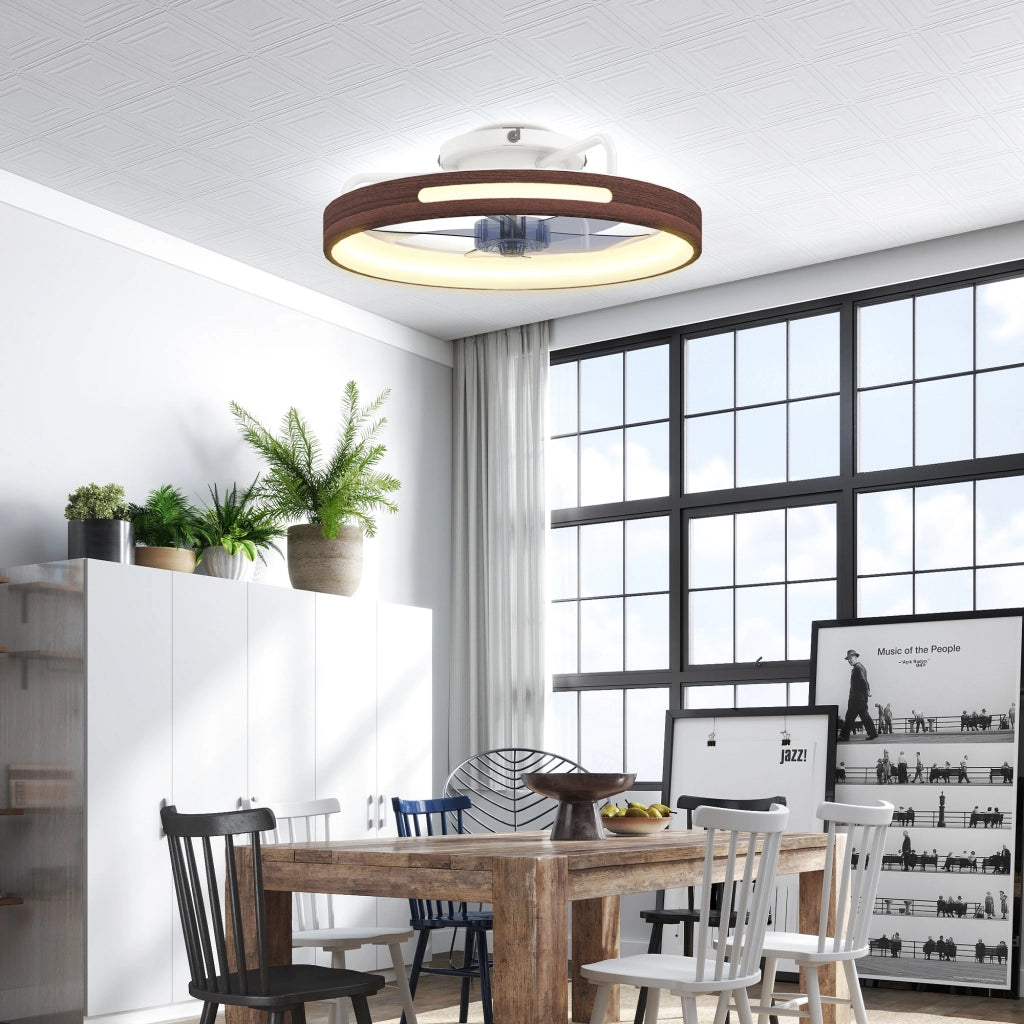 Ventilatore a Soffitto con Luce LED ¨C zephmum ¨C DC 40W Telecomando 6 Velocit¨¤ 3 Colori