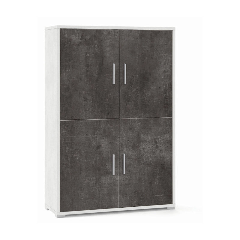 Mobile 4 Ante Kit Ossido Bianco cm 108x41x161h - Sarmog