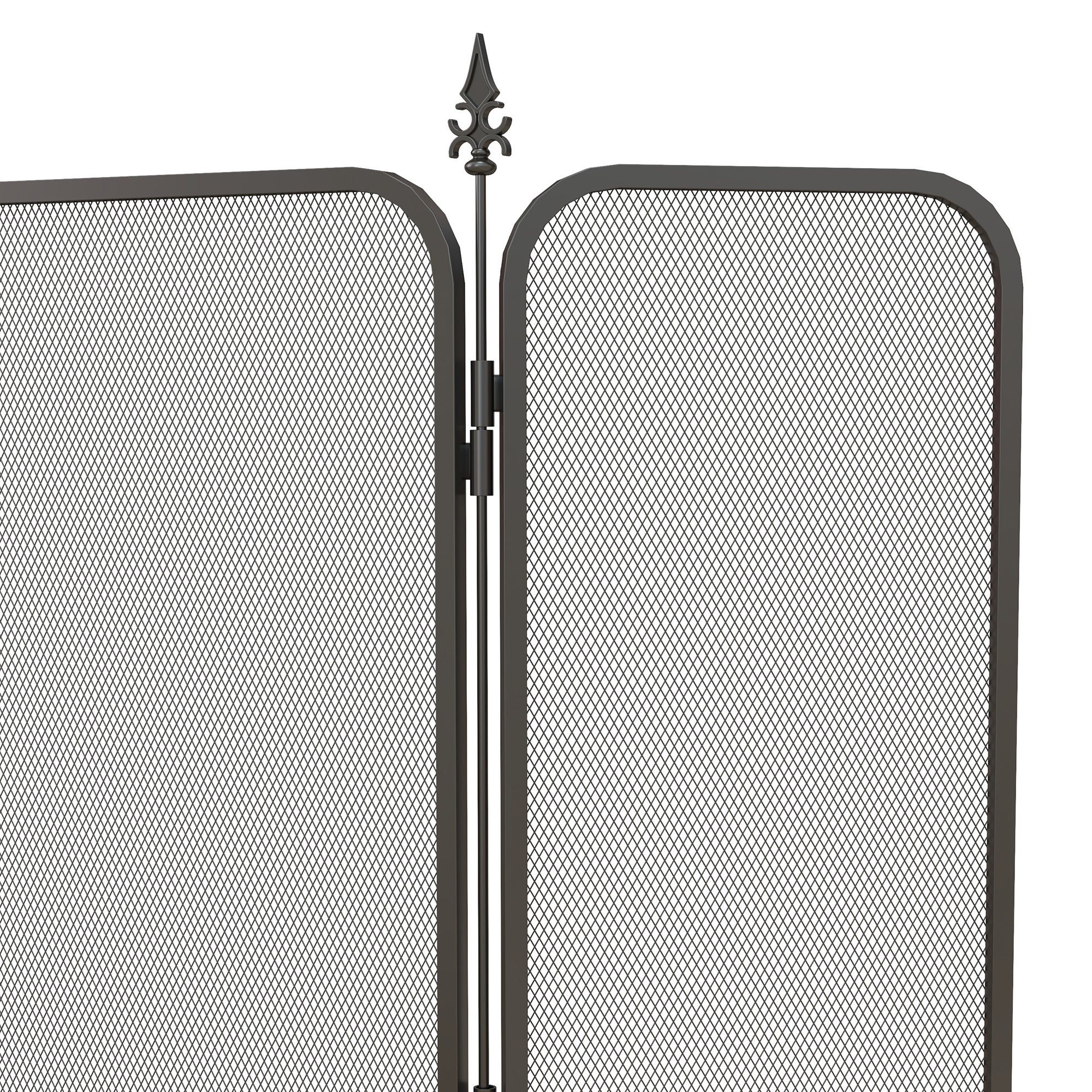 Parascintille con Antine 96x1,3x56 cm in Metallo Nero