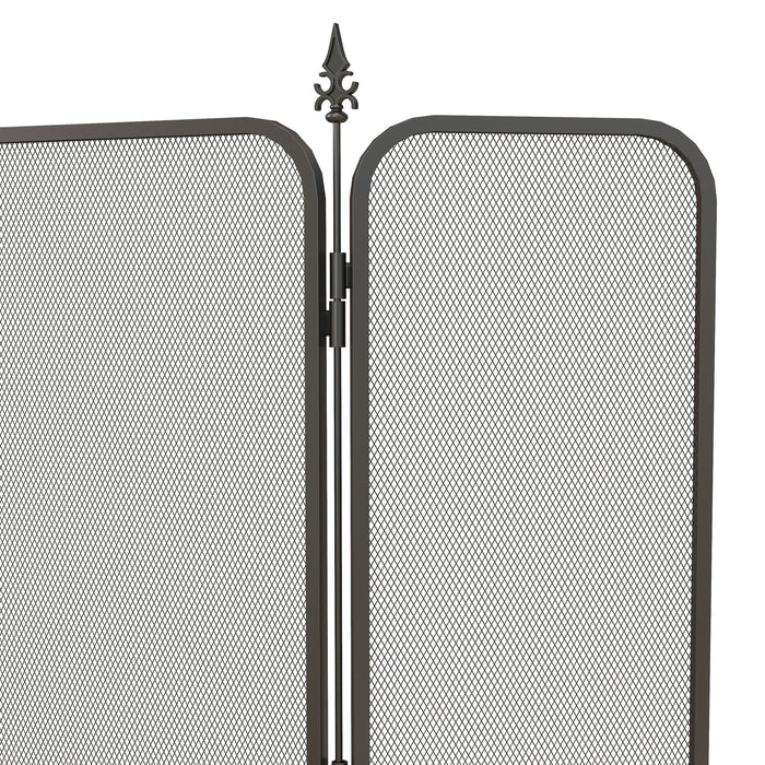 Parascintille con Antine 96x1,3x56 cm in Metallo Nero