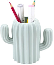 Penne cactus in plastica per ufficio, accessorio per scrivania, decorativo per bagno (verde)