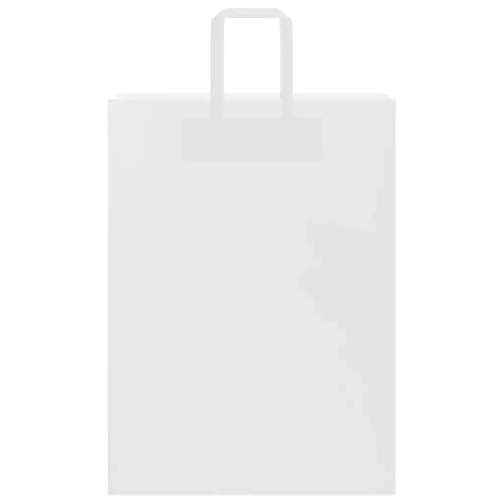 Sacchetti di Carta 250 pz con Manici Bianchi 32x17x44 cm 4101846