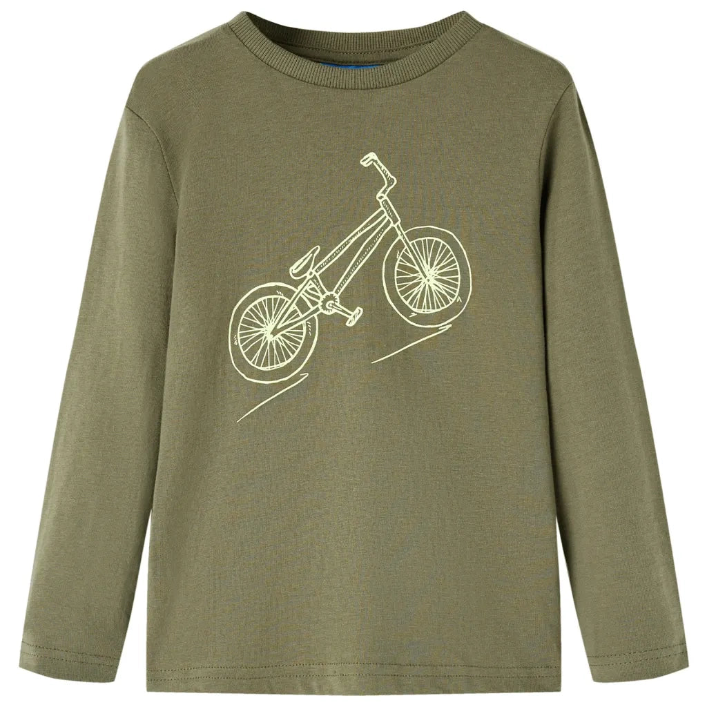 Maglietta per Bambini a Maniche Lunghe Cachi 92cod mxl 132111