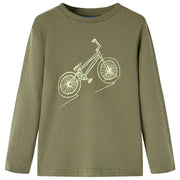 Maglietta per Bambini a Maniche Lunghe Cachi 92cod mxl 132111