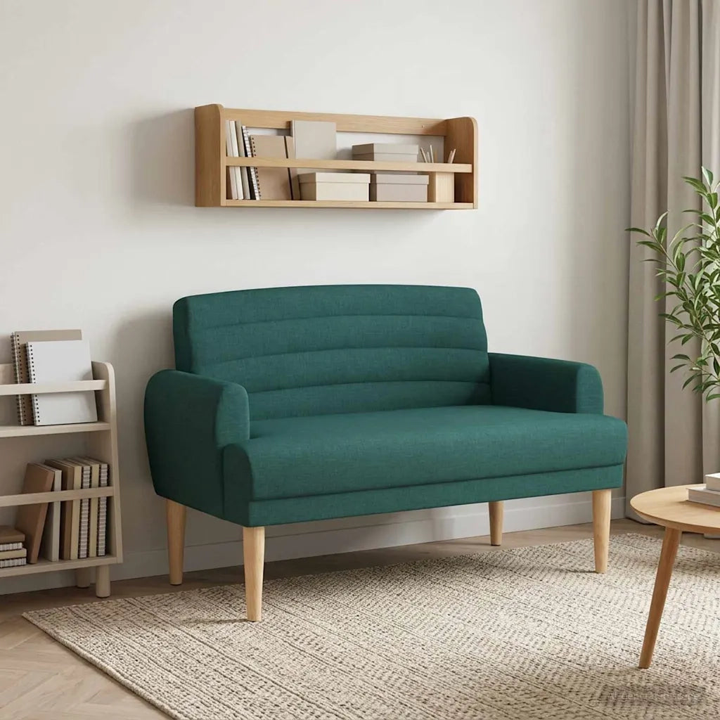 Loveseat con bottoni imbottiti Verde Scuro 116 x 67 x 80 cm 42041780